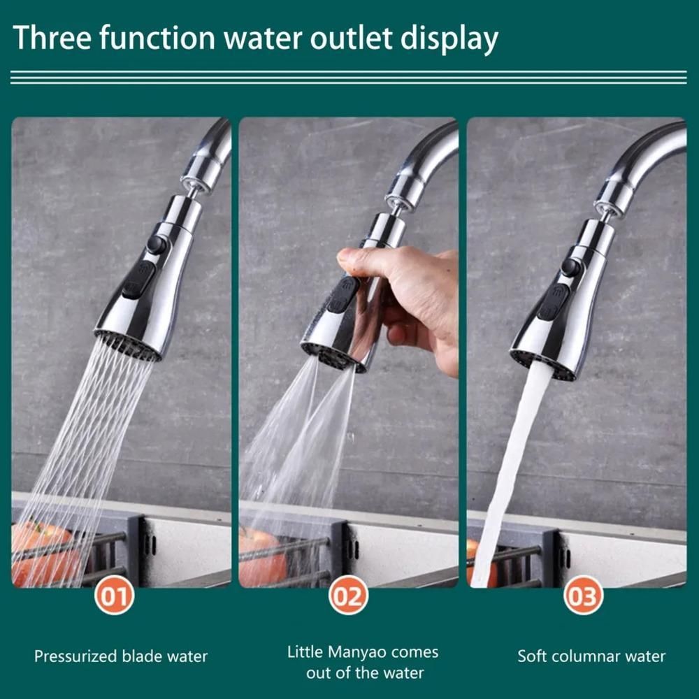 AquaFlow™ Pro 3-Mode Stainless Steel Kitchen Faucet