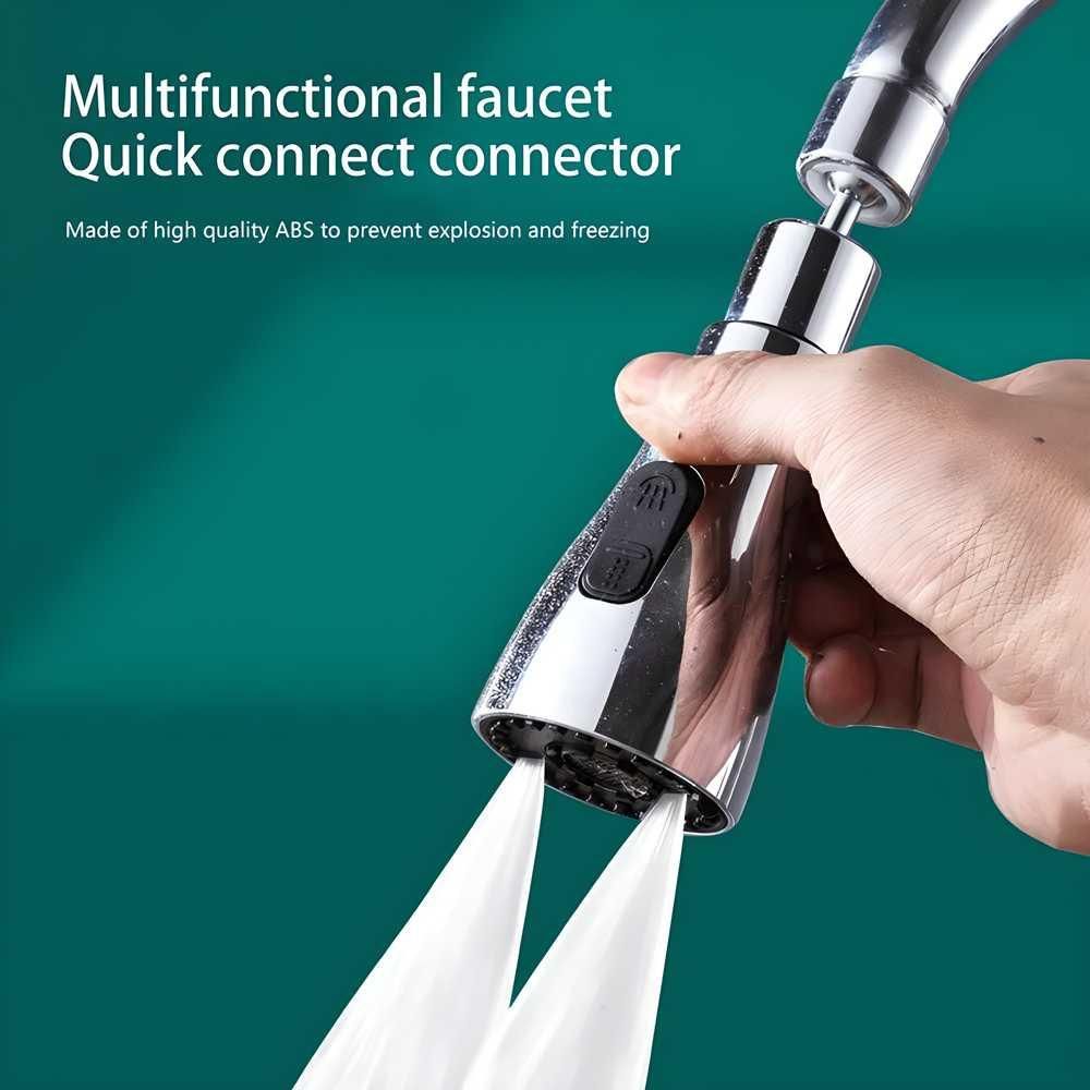 AquaFlow™ Pro 3-Mode Stainless Steel Kitchen Faucet