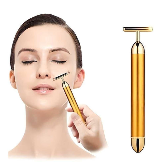 LUXÉ GLOW™ 24K Gold T-Shaped Facial Massage Roller