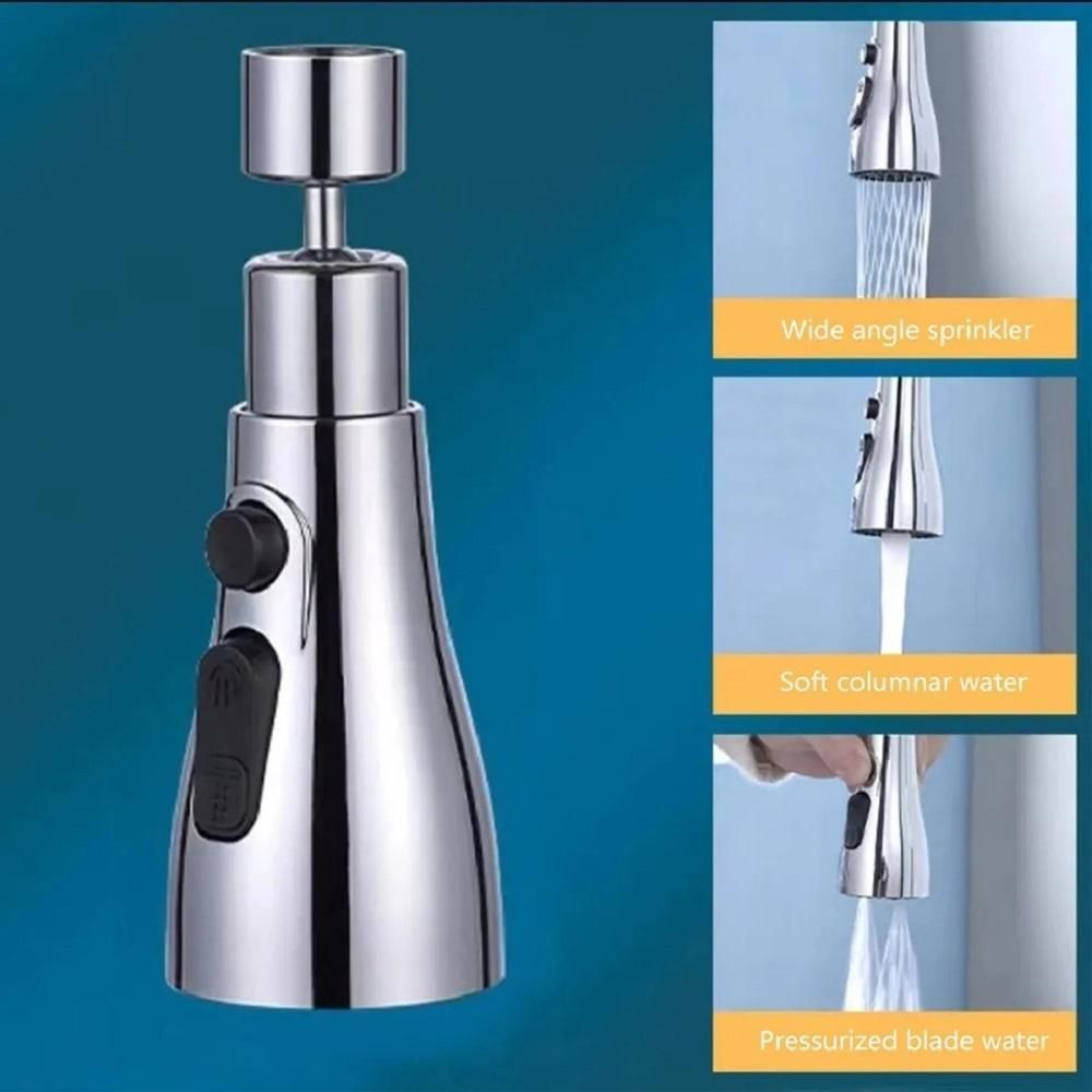 AquaFlow™ Pro 3-Mode Stainless Steel Kitchen Faucet