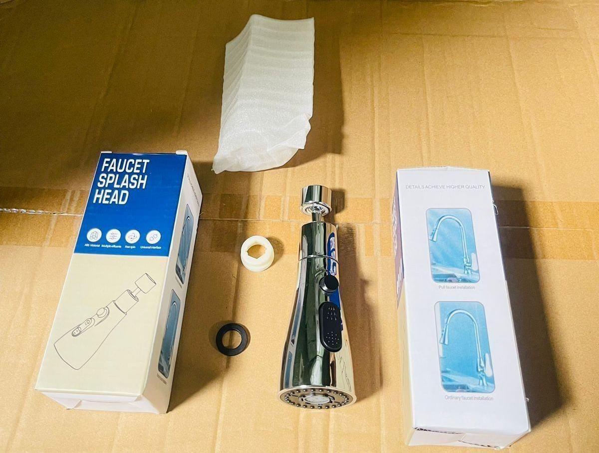 AquaFlow™ Pro 3-Mode Stainless Steel Kitchen Faucet