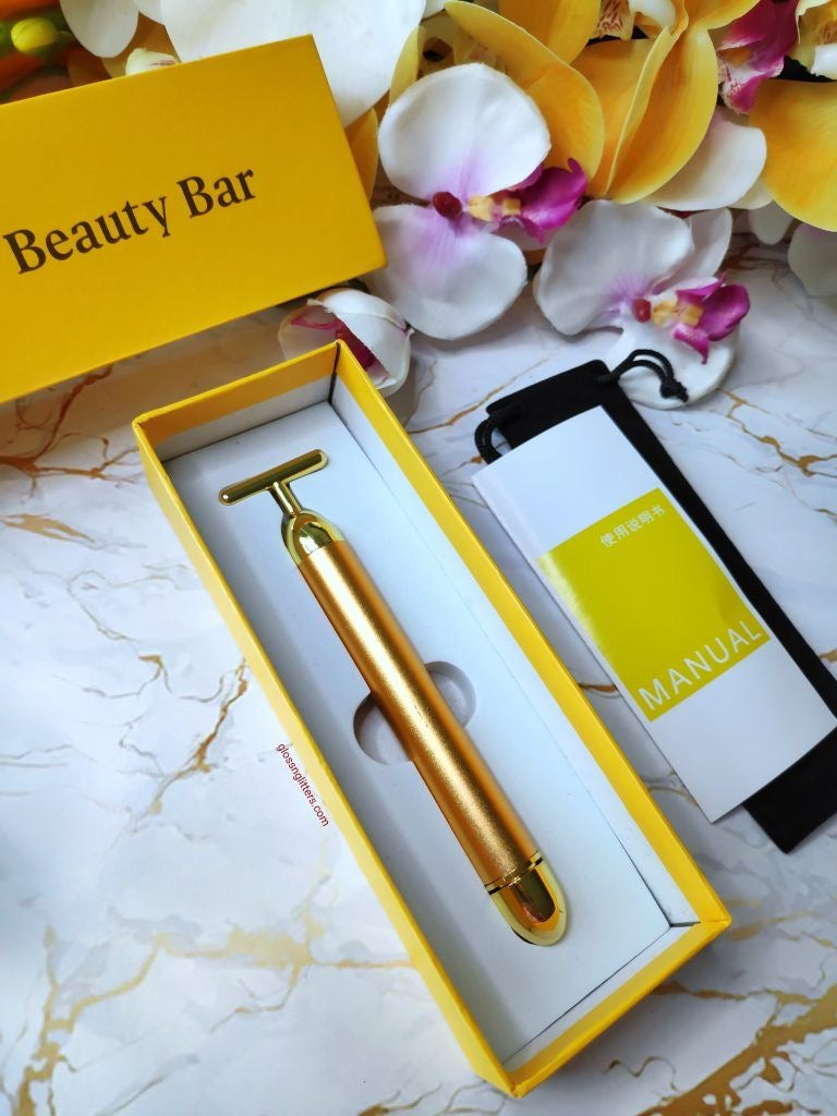 LUXÉ GLOW™ 24K Gold T-Shaped Facial Massage Roller