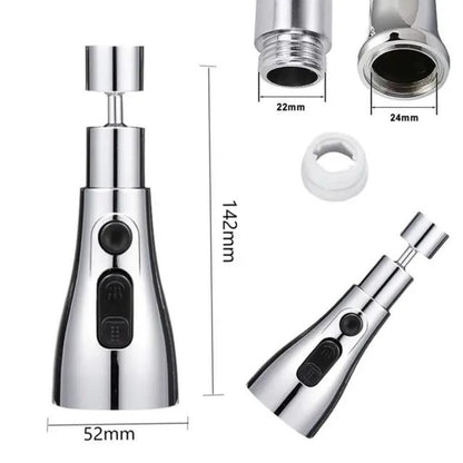 AquaFlow™ Pro 3-Mode Stainless Steel Kitchen Faucet