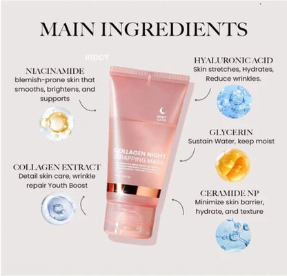 SKINCARE (Korean Special) Collagen Night Wrapping Anti-Wrinkle Peel Off Mask